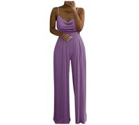 Mono de mujer, Jumpsuit mujer, ajuste amplio y amplio mono de algodón casual Playsuit pantalones de trabajo suelto pelele mono elegante de una pieza y mono entero mono maternidad