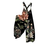 Mono de mujer, mono Jumpsuit mujer, algodón con bolsillos casuales, tirantes ajustables de pierna ancha, sin mangas, pantalones anchos, mono de verano de una pieza y mono entero mono maternidad
