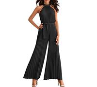 Mono de mujer, mono Jumpsuit mujer, casual sin mangas Playsuit mono de pierna ancha con bolsillos de playa mono elegante de una pieza y mono mono entero mono maternidad