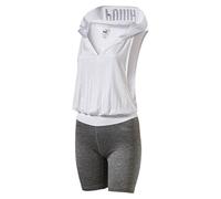 Mono de mujer PUMA Sportbody Mono Body FitnessSport, blanco/gris S