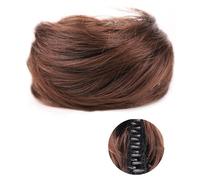 Moño de pelo 1/2 PCS Accesorio Updo Postizos for Mujeres Niñas Mini Garra Extensiones de Moño de Cabello Ondulado Rizado Sintético Clip de Peluca en Orejas Sucias y de Gato Cortas Piezas de moño para