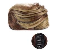 Moño de pelo 1/2 PCS Accesorio Updo Postizos for Mujeres Niñas Mini Garra Extensiones de Moño de Cabello Ondulado Rizado Sintético Clip de Peluca en Orejas Sucias y de Gato Cortas Piezas de moño para