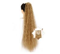 Moño de Pelo 1 paquete de cola de caballo larga ondulada de maíz alargamiento sintético Natural con cordón horquilla extensión de cola de caballo pelucas de mujer Pieza de Pelo de Moño Desordenado (C