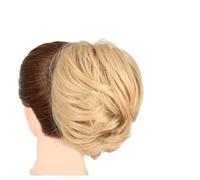 Moño de Pelo 1 Paquete de Extensiones de Cabello de Moño Desordenado Sintético Moño Rizado Ondulado Extensiones de Moño de Cola de Caballo Corta Mujeres Pelucas de Moño Elástico Bollo(18)