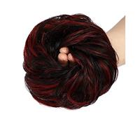 Moño de Pelo 1 paquete de extensiones de moño desordenadas sintéticas, diademas de moño peludas con banda de goma elástica, peluca ondulada rizada for mujer, moño for el cabello Pieza de Pelo de Moño