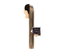 Moño de Pelo 1 paquete de pinza de pelo con cordón largo y recto, extensión de cola de caballo, peluca sintética, extensiones de cabello, moño for uso diario en fiestas Pieza de Pelo de Moño Desordena