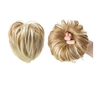 Moño de Pelo 1 pieza de anillo de peluca con cabeza de bola, anillo de pelo rizado de barba larga esponjosa Natural, anillo de cola de caballo, extensión de cabello trenzado, bolsa de peluca, moño Pie
