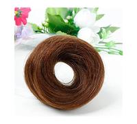 Moño de pelo 1 pieza de postizos de moño con banda de goma elástica for mujeres, moño de cabello humano, moño desordenado, moño de rosquilla, cabello brasileño Remy Piezas de moño para mujer(Color:#2/