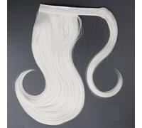 Moño de pelo 18 pulgadas estiramiento sintético envoltura cola de caballo peine cola de caballo extensiones de cabello liso moño for mujeres Pieza de moño para el cabello(60)