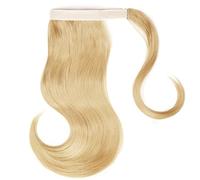 Moño de Pelo 18 pulgadas estiramiento sintético envoltura cola de caballo peine cola de caballo extensiones de cabello liso moño for mujeres Bollo(25)