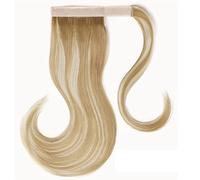 Moño de Pelo 18 pulgadas estiramiento sintético envoltura cola de caballo peine cola de caballo extensiones de cabello liso moño for mujeres Bollo(F24-613)
