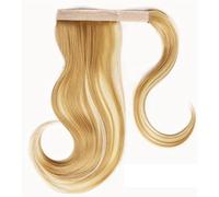 Moño de Pelo 18 pulgadas estiramiento sintético envoltura cola de caballo peine cola de caballo extensiones de cabello liso moño for mujeres Bollo(F27-613)