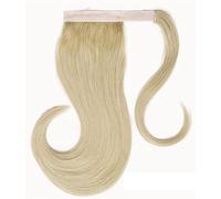 Moño de Pelo 18 pulgadas estiramiento sintético envoltura cola de caballo peine cola de caballo extensiones de cabello liso moño for mujeres Bollo(M24-613)