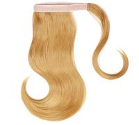 Moño de Pelo 18 pulgadas estiramiento sintético envoltura cola de caballo peine cola de caballo extensiones de cabello liso moño for mujeres Bollo(27)