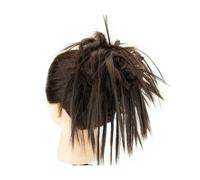 Moño de pelo 2 uds moño de pelo desordenado pieza Updo falso Scrunchies extensión ondulado rizado postizos cola de caballo moño diadema for mujeres Piezas de moño para mujer(Chocolate Brown)