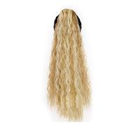 Moño de Pelo 24 "Rizado largo con cordón Puff Cola de caballo Extensión de cabello Sintético Cola de caballo Pinza for el cabello Moño for uso diario de las mujeres Pieza de Pelo de Moño Desordenado (