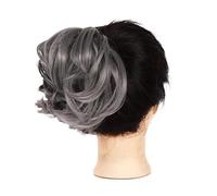 Moño de pelo Accesorios Scrunchie elástico for mujeres extensión de cola de caballo de moño de pelo desordenado, postizo sintético recto extensiones de moño de cola de caballo cortas Piezas de moño pa