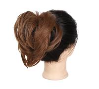 Moño de pelo Accesorios Scrunchie elástico for mujeres extensión de cola de caballo de moño de pelo desordenado, postizo sintético recto extensiones de moño de cola de caballo cortas Pieza de pelo de