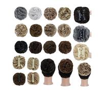 Moño de pelo Clip de garra Moño desordenado Pieza de cabello Bollos de cabello sintético Ondulado Rizado Moño Extensiones de cabello Despeinado Updo Bollos de cabello Clip de garra Postizos de cola de