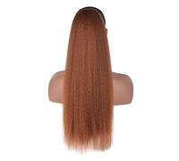 Moño de Pelo Cola de Caballo rizada sintética piezas de cabello africano cola de caballo esponjosa extensión de cola de caballo cordón for mujeres negras Peluca de moño de pelo Pieza de Pelo de Moño D