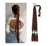 Moño de Pelo Cola de Caballo trenzada larga de 26/34 pulgadas, alargamiento de cola de caballo sintética, diadema, arnés, pieza de peluca, moño for uso diario de las mujeres Pieza de Pelo de Moño Deso