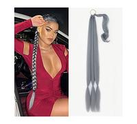 Moño de Pelo Cola de Caballo trenzada larga de 26/34 pulgadas, alargamiento de cola de caballo sintética, diadema, arnés, pieza de peluca, moño for uso diario de las mujeres Pieza de Pelo de Moño Deso