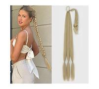 Moño de Pelo Cola de Caballo trenzada larga de 26/34 pulgadas, alargamiento de cola de caballo sintética, diadema, arnés, pieza de peluca, moño for uso diario de las mujeres Pieza de Pelo de Moño Deso