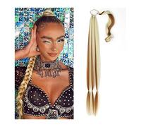 Moño de Pelo Cola de Caballo trenzada larga de 26/34 pulgadas, alargamiento de cola de caballo sintética, diadema, arnés, pieza de peluca, moño for uso diario de las mujeres Pieza de Pelo de Moño Deso