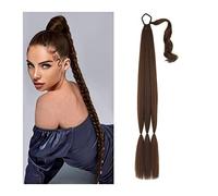 Moño de Pelo Cola de Caballo trenzada larga de 26/34 pulgadas, alargamiento de cola de caballo sintética, diadema, arnés, pieza de peluca, moño for uso diario de las mujeres Pieza de Pelo de Moño Deso