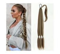 Moño de Pelo Cola de Caballo trenzada larga de 26/34 pulgadas, alargamiento de cola de caballo sintética, diadema, arnés, pieza de peluca, moño for uso diario de las mujeres Pieza de Pelo de Moño Deso