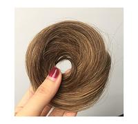 Moño de pelo Coletero de cola de caballo for mujer, moño de cabello humano, moño desordenado, moño de rosquilla con goma elástica, 1/2 Uds. Piezas de moño para mujer(Size:1 Piece,Color:P4-27)