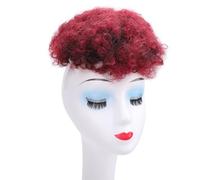 Moño de Pelo de Hojaldre, Pieza de Pelo de Moño Rizado con Cordón, Fibra Sintética de Alta Temperatura Fácil de Usar, Ocio Diario de Fiesta, con 4 Peines Ocultos, para Peinado de