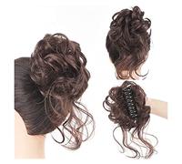 Moño de pelo Extensión Clip de garra desordenada Moño de pelo Moño Peluca rizada Moño ondulado rizado sintético Garra de pelo en moño Moño desordenado Extensiones de cabello for mujeres Piezas de moño