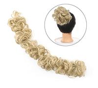 Moño de pelo Extensiones de cabello con cola de caballo flexibles for mujer, postizo de moño DIY, coleteros sintéticos desordenados, banda elástica for el cabello, moños de pelo ondulado for mujer, en