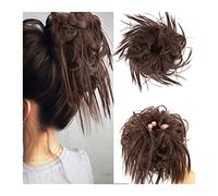 Moño de pelo Extensiones de cabello de cola de caballo de moño sintético Diadema Moño desordenado con banda de goma elástica Peluca de cola de caballo Bollo de pelo for mujeres Pieza de moño para el c