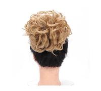 Moño de pelo Extensiones de clip sintético en postizos for mujeres y niñas, moño de pelo desordenado, coleteros con cordón, coletas cortas, rizadas, onduladas, moño Updo Piezas de moño para mujer (Co