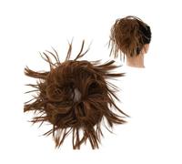 Moño de pelo Extensiones de moño de pelo sintético for mujer, coleteros elásticos y rizados desordenados, moño sintético, Donut, Updo Pieza de pelo de moño para mujer(Q17-27)