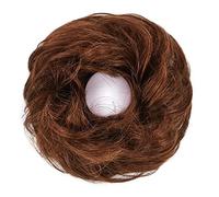 Moño de pelo Extensiones for mujeres desordenado rizado Updo Donut postizo desordenado moño pieza de cabello brasileño cabello humano extensión de moño Scrunchie moño cola de caballo Piezas de moño pa