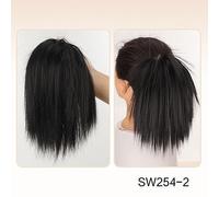 Moño De Pelo Falso Moño desordenado sintético, extensiones de cabello de cola de caballo cortas y rectas largas, moño con banda de goma elástica, peluca for mujer Accesorios Para El Cabello (Color :
