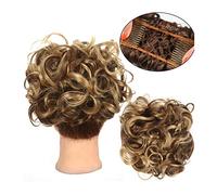Moño De Pelo Falso Moño sintético for mujer, accesorio for el cabello, extensiones de cola de caballo, rizos, moño desordenado, moño con cordón, peine for el cabello, moño for el cabello Accesorios Pa