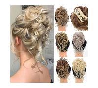 Moño de pelo Garra Clip Messy Bun Hair Pieces, Tousled Updo Ponytail Extension Sintético Rizado Ondulado Hair Bun Clip In Hair Extension for mujeres Pieza de pelo de moño para mujer(207-6A)