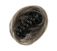 Moño de pelo humano con clip de garra de moño sintético, moño desordenado, ondulado, rizado, extensiones de moño despeinado, moño recogido, clip de garra, extensiones de pelo para mujer (171)