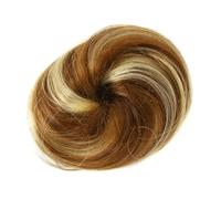 Moño de pelo humano con clip de garra de moño sintético, moño desordenado, ondulado, rizado, extensiones de moño despeinado, moño recogido, clip de garra, extensiones de pelo para mujer (12H613)