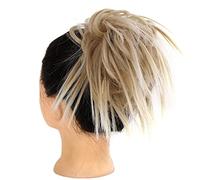Moño de pelo Moño con banda elástica Moño sintético Postizo instantáneo Moño desordenado Piezas de cabello Extensión de cabello for mujeres Cabello despeinado Updo Rizado ondulado Scrunchie Pieza de p