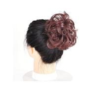 Moño de pelo Moño de pelo rizado y desordenado for mujer, almohadilla for el pelo de Donut, postizo sintético de pelo elástico Postizos tipo moño(33)