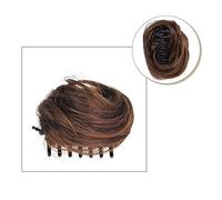 Moño de Pelo Moño desordenado Clip de garra Donut Bun Curly Ponytail Extension Cord Peluca sintética Rebanadas de cabello Moño for mujeres Uso diario Pieza de Pelo de Moño Desordenado (Color : Light