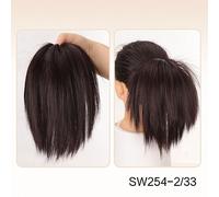 Moño de Pelo Moño desordenado sintético, extensiones de cabello de cola de caballo cortas y rectas largas, moño con banda de goma elástica, peluca for mujer Pieza de Pelo de Moño Desordenado (Color :