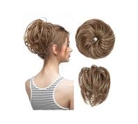 Moño de pelo Moño sintético falso desordenado for mujer, banda rizada, Scrunchie, envoltura, pieza elástica, moño de pelo, cola Cheveux, Updo for mujer Pieza de pelo de moño para mujer(12H24)