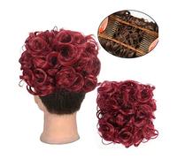 Moño de Pelo Moño sintético for mujer, accesorio for el cabello, extensiones de cola de caballo, rizos, moño desordenado, moño con cordón, peine for el cabello, moño for el cabello Pieza de Pelo de Mo