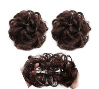 Moño de pelo Moño sintético Moño desordenado Donut Bun Moño rizado con banda de goma elástica Extensiones de cola de caballo Moño de pelo for mujeres Pieza de moño para el cabello(33)